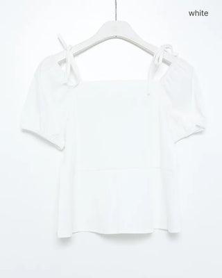 2-way ribbon strap blouse
