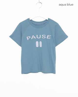 PAUSE Patch Semi-Cropped Half T-Shirt