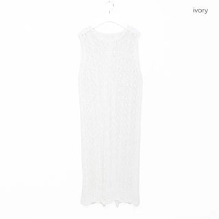 Perforated Long Knit Dress