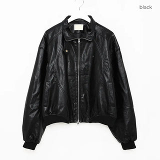 (unisex) Y2K Eyelet Eco Leather Jacket