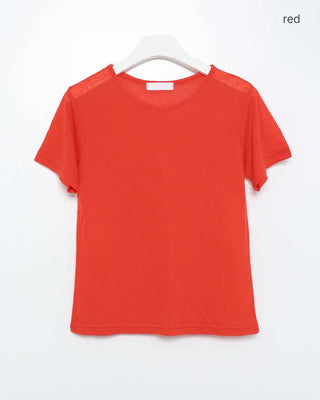 Wool Tencel Slim Short Sleeve T-Shirt