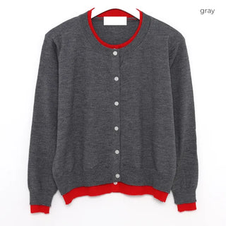 Layered color cardigan