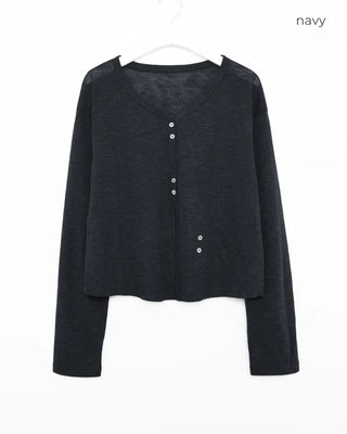 Asymmetrical Button Cardigan