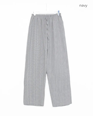 Linen striped banding pants