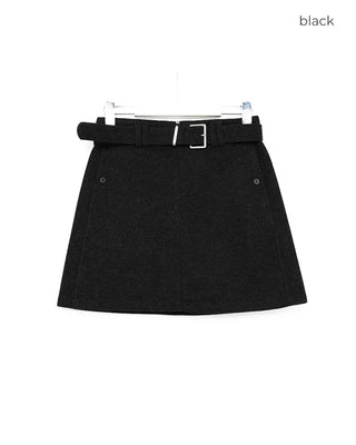 Belted mini skirt