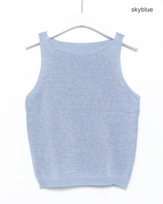 Summer knit sleeveless top