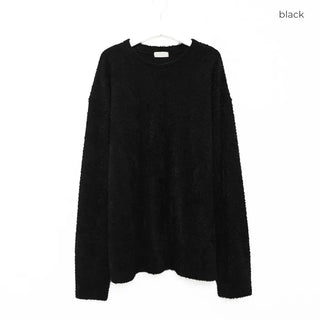(Unisex) Hairy Soft Shaggy Round Knit
