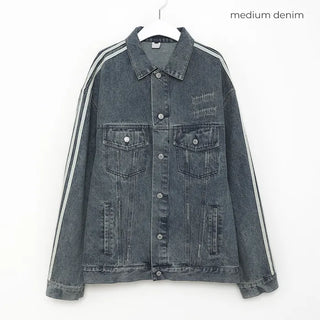 (Unisex) Track Denim Jacket