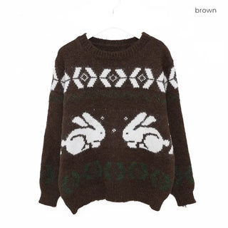 Two-rabbit round knit