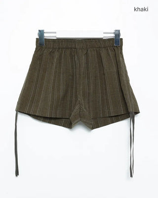 Striped side drawstring shorts