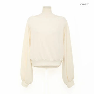 Cropped off-shoulder sweatshirt