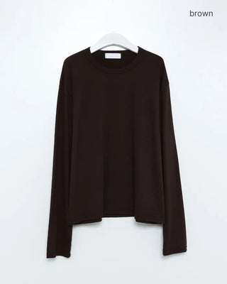 Semi-Clop Fit Round Long Sleeve T-Shirt