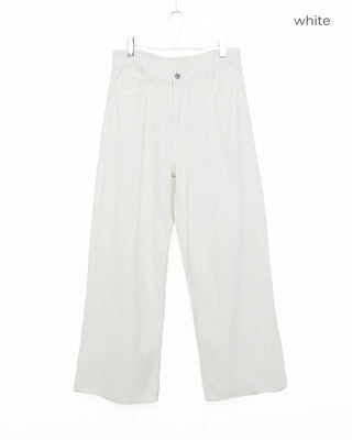 Back-belt wide-leg pants