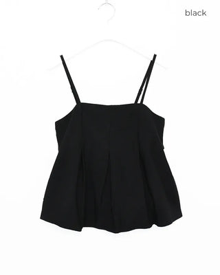 Pleated camisole and wide-leg pants set