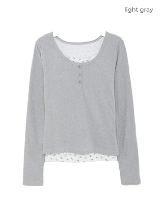 Flower Lace Double T-Shirt