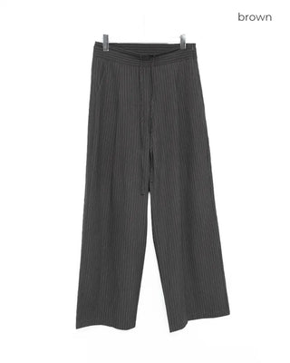 Striped string wide slacks