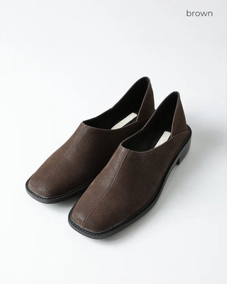 Square mule loafers