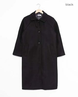 High-neck long coat