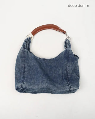 Denim shoulder bag