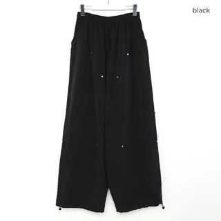 (Unisex) Wide-leg pants with back pockets