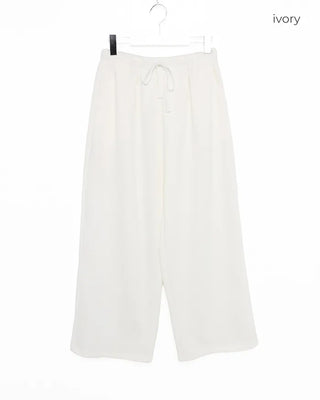 Casual wide-leg pants with elastic waistband