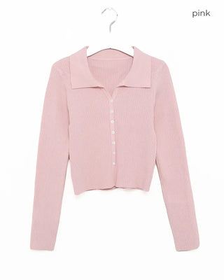 Colored Rib Cardigan