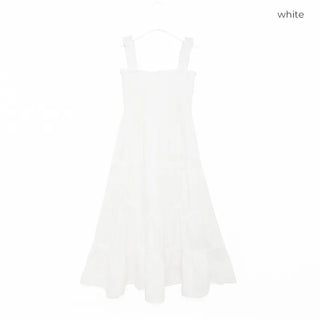 Frilled tiered long dress