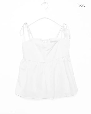 Back shoelace peplum camisole