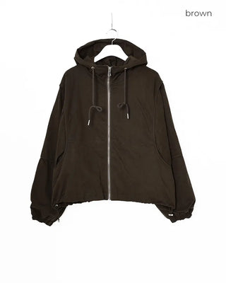 Piping Tape Point High Neck Hooded Jumper