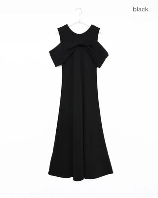 Big Ribbon Detail Long Dress