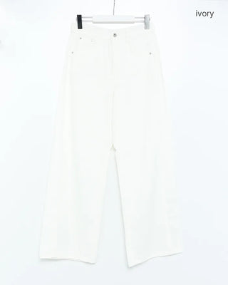 Cotton linen wide-leg pants