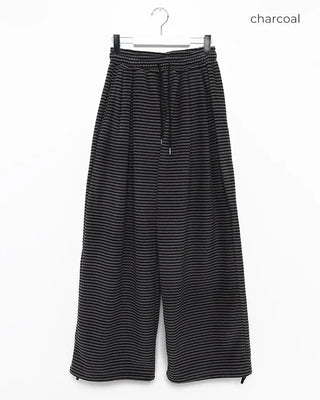 (Unisex) Check Patch Point Border Fleece Pants