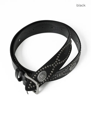 Studded leather belt