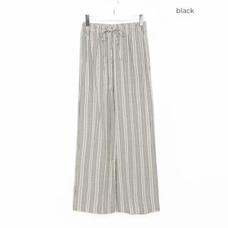 Striped wide-leg pants