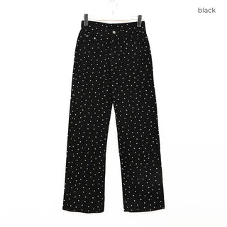 Small Flower Pattern Cotton Pants