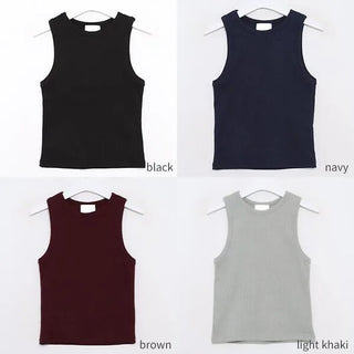 Simple ribbed tank top