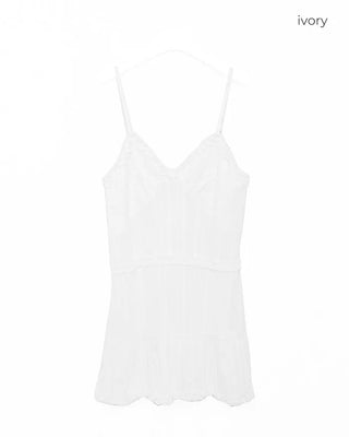 Frilled camisole mini dress