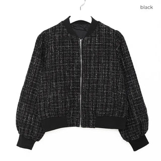 Tweed blouson jacket