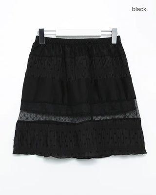 Polka Dot Flower Easy Sheer Skirt