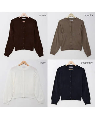 Basic Round Cardigan