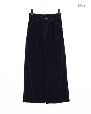 X Wide Side Seam Rigid Denim Pants
