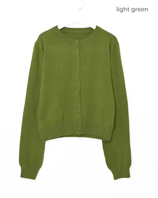 Colored long-sleeved cardigan