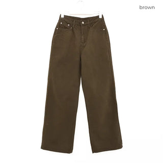 Peach skin cotton pants
