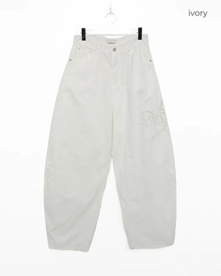 Ribbon detail wide pants