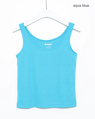 Scooped Neck Semi-Cropped Tank Top