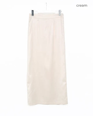 Satin long skirt