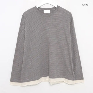 Striped Round Layered T-Shirt