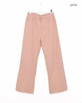 Cubic denim pants