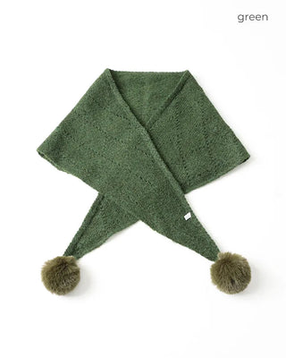 Pom-pom fur scarf