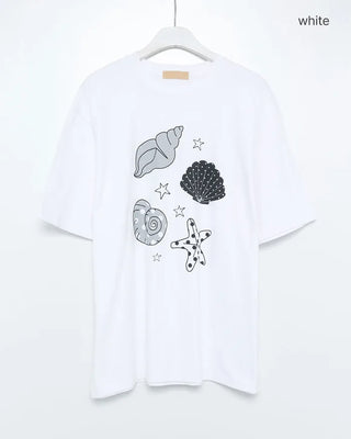 (Unisex) Printed Point Short-Sleeve T-Shirt